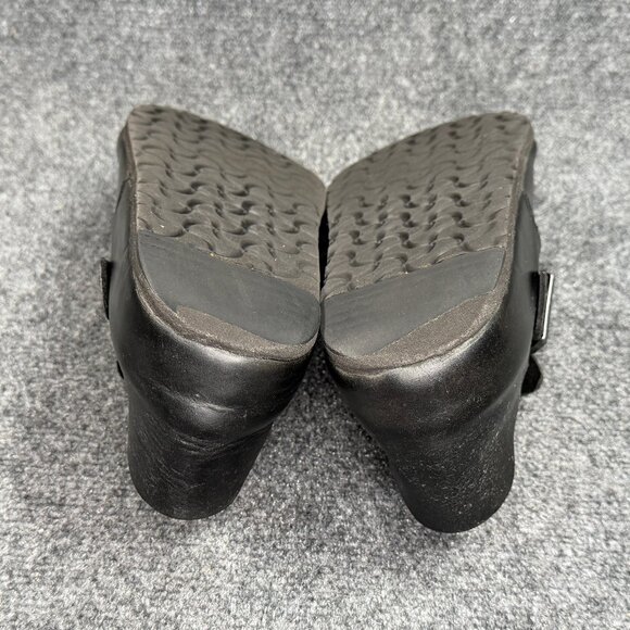Birkenstock London Clogs Mens Size 11 Black Oiled Leather Slip On Buckle Sandals main image 12